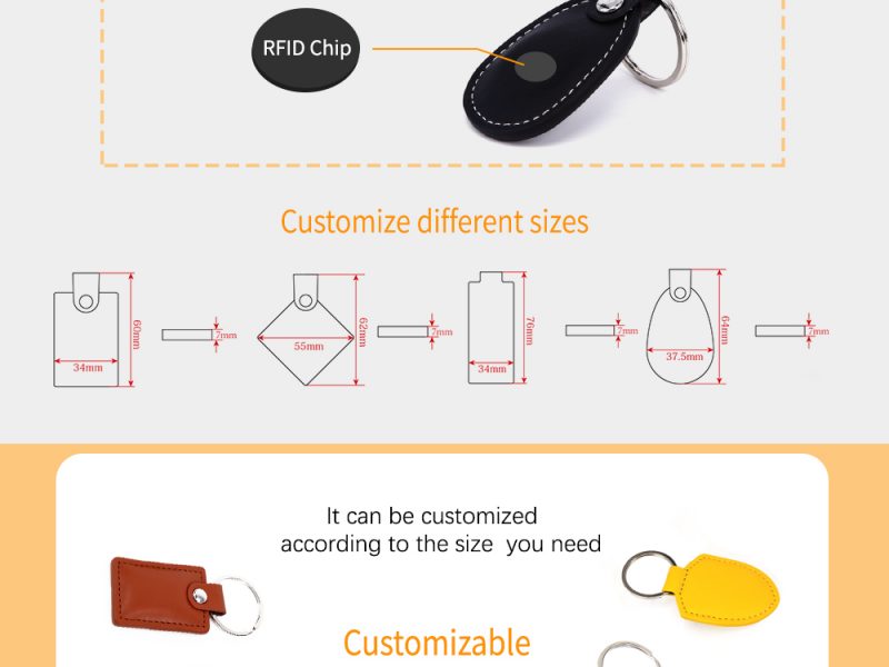 Custom RFID Leather Key Fob Xinyetong